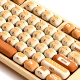 138 Keycap Set Cute Bread Keycaps MOG Profile, PBT Keycaps, Cherry MX Switches, Mechanical Keyboard Keycaps, Anime Keycaps Gamer Keyboard